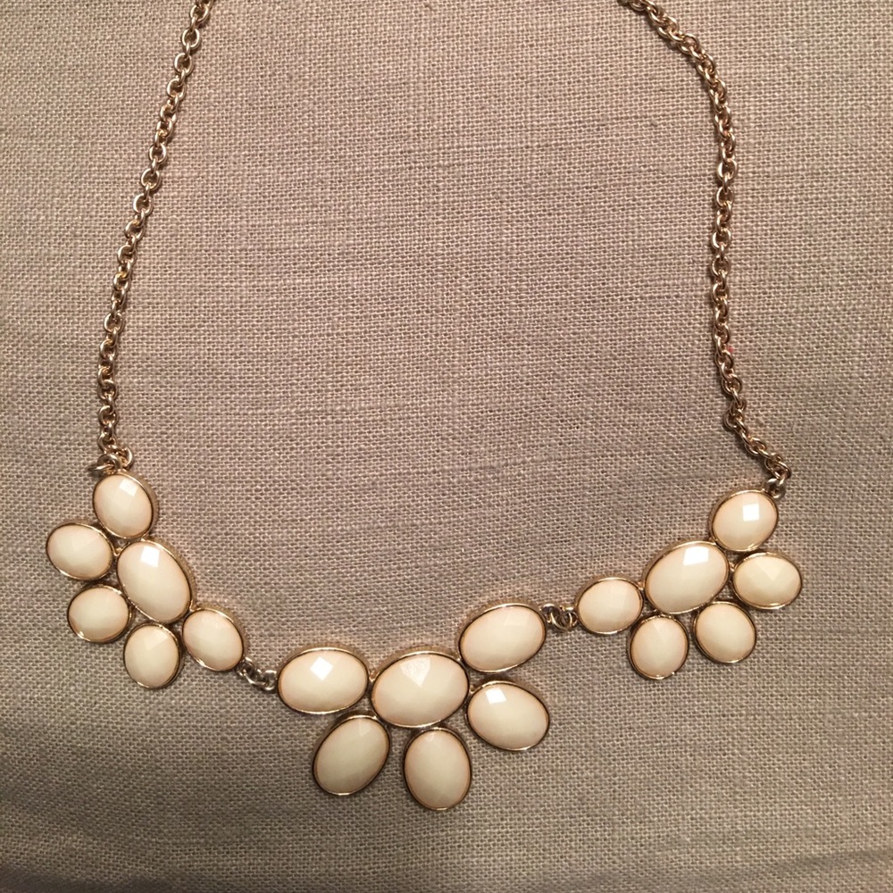 Cream and gold necklace